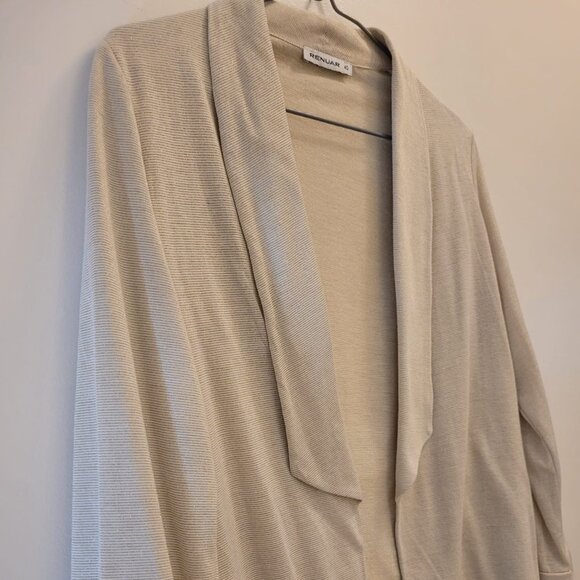 Renuar / Women Blazer / Open front / Cinch sleeves / Ivory and gold / EU 40 - Picture 1 of 11